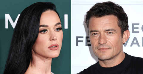 Split photo of Katy Perry and Orlando Bloom