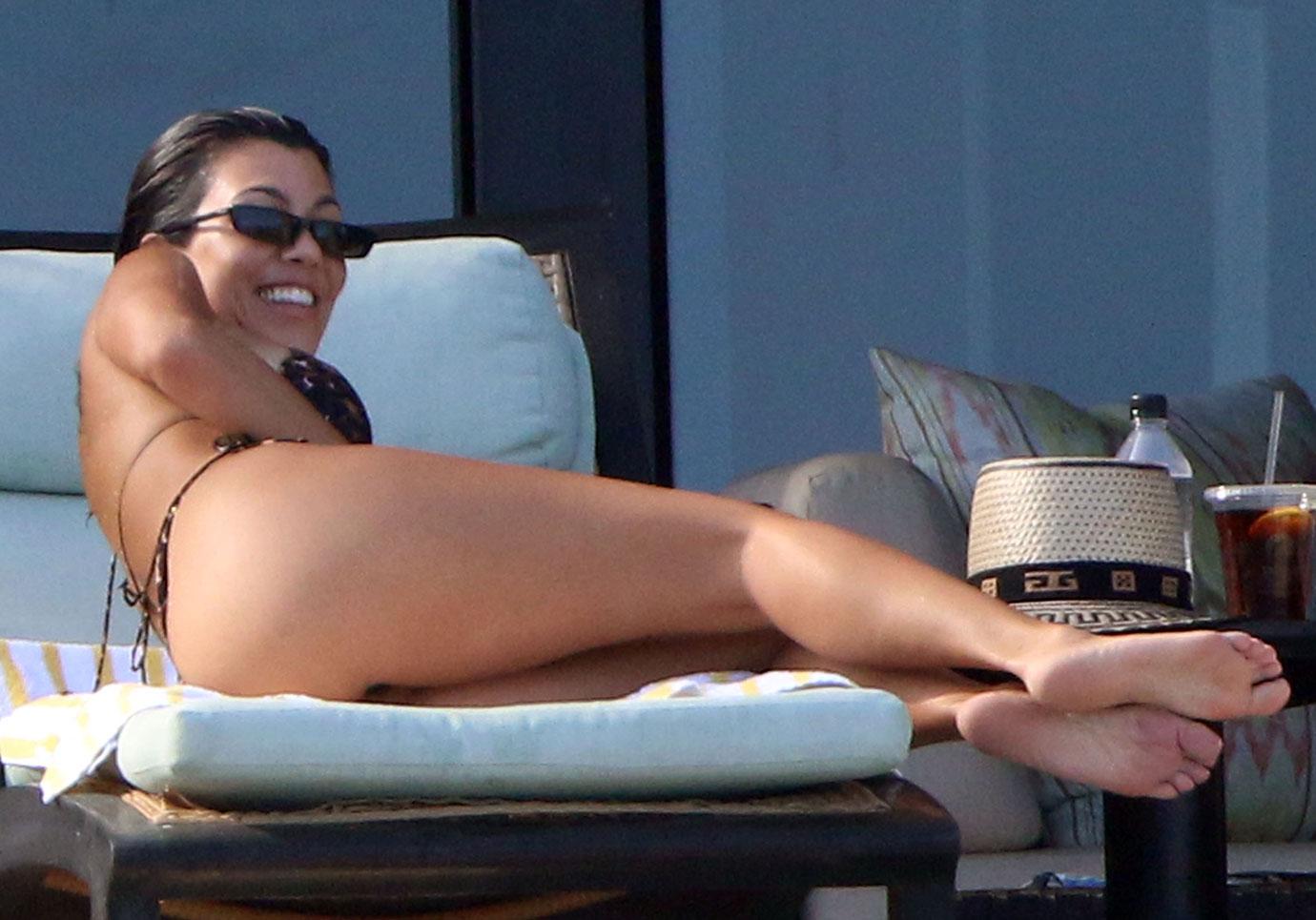 Kourtney Kardashian Thong Bikini Cabo