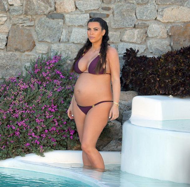 kim kardashian pregnant bikini