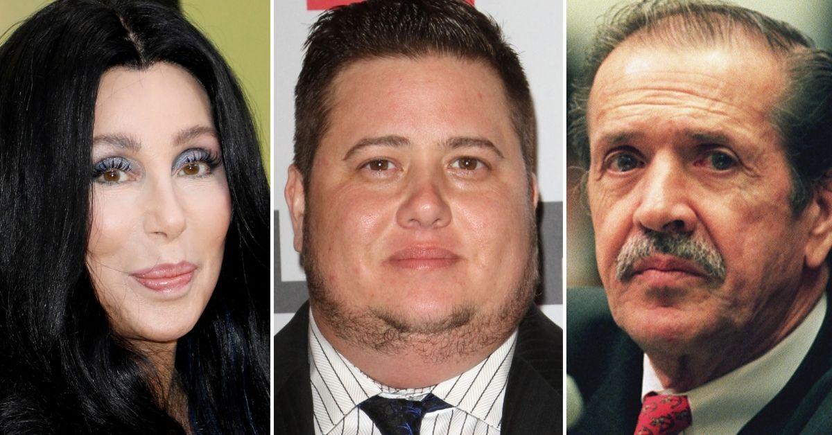 Split photo of Cher, Chaz Bono, and Sonny Bono