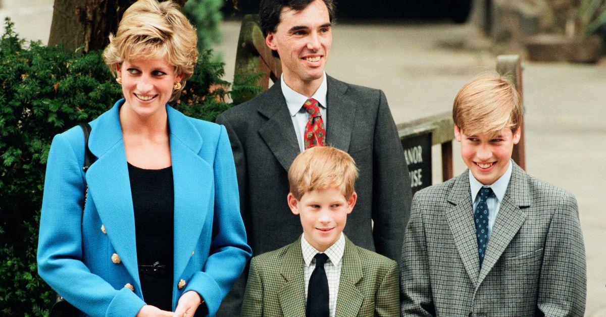 Photo of Princess Diana, Prince Harry and William.