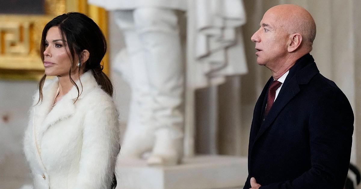 jeff bezos lauren sanchez strategic charity donations brand overhaul wedding image