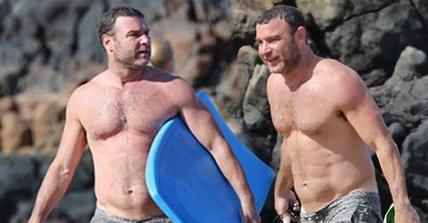 //liev schreiber shirtless abs dad body hawaii PP