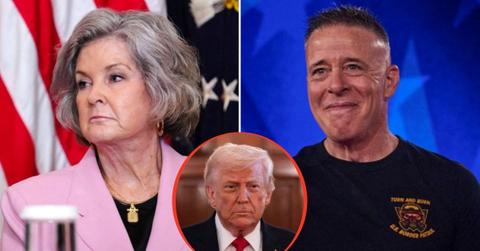 split image of Susie Wiles / Greg Bovino / Donald Trump