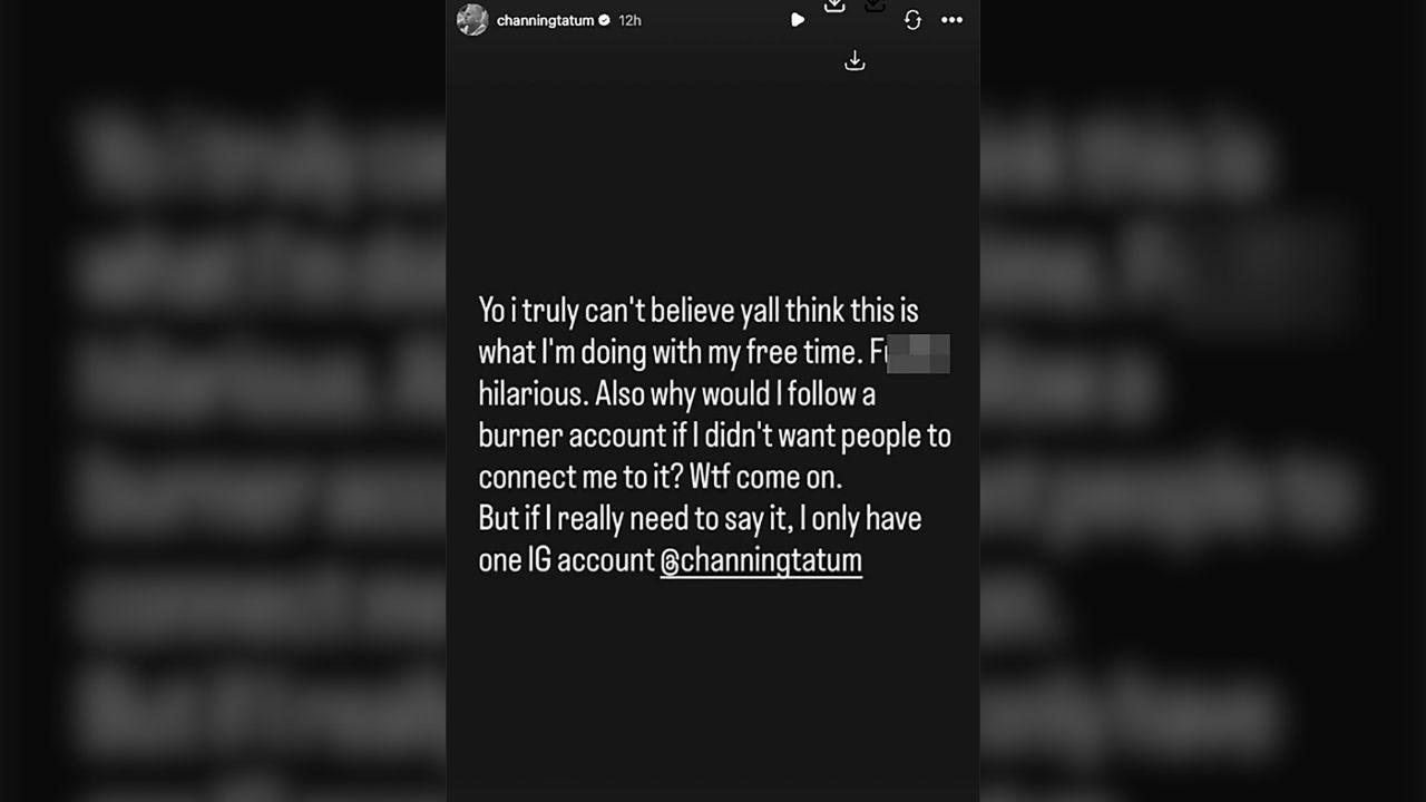 Screenshot of Channing's IG story