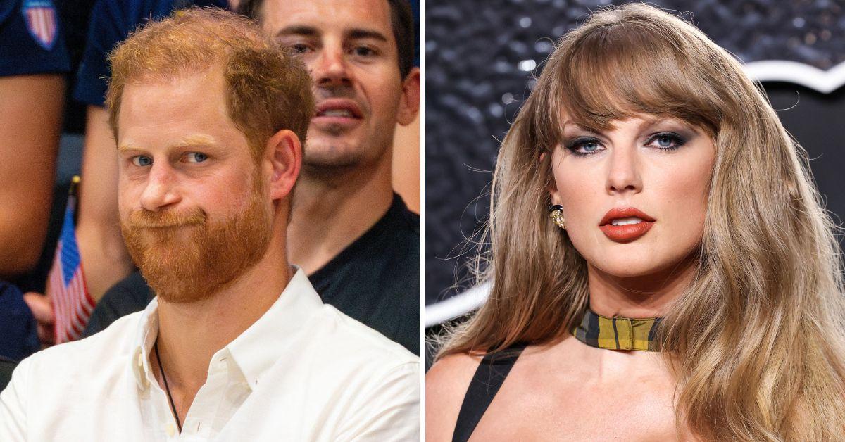 Composite photo of Prince Harry and Taylor Swift