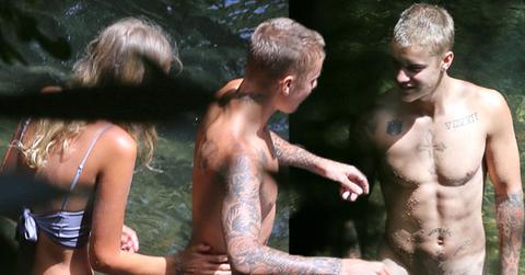 //justin bieber naked nude skinny dipping sahara ray hawaii pp