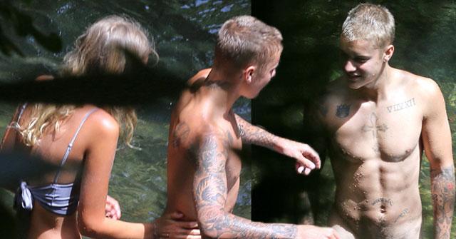 //justin bieber naked nude skinny dipping sahara ray hawaii pp