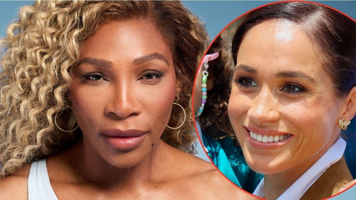 Split photo of Serena Williams and Meghan Markle