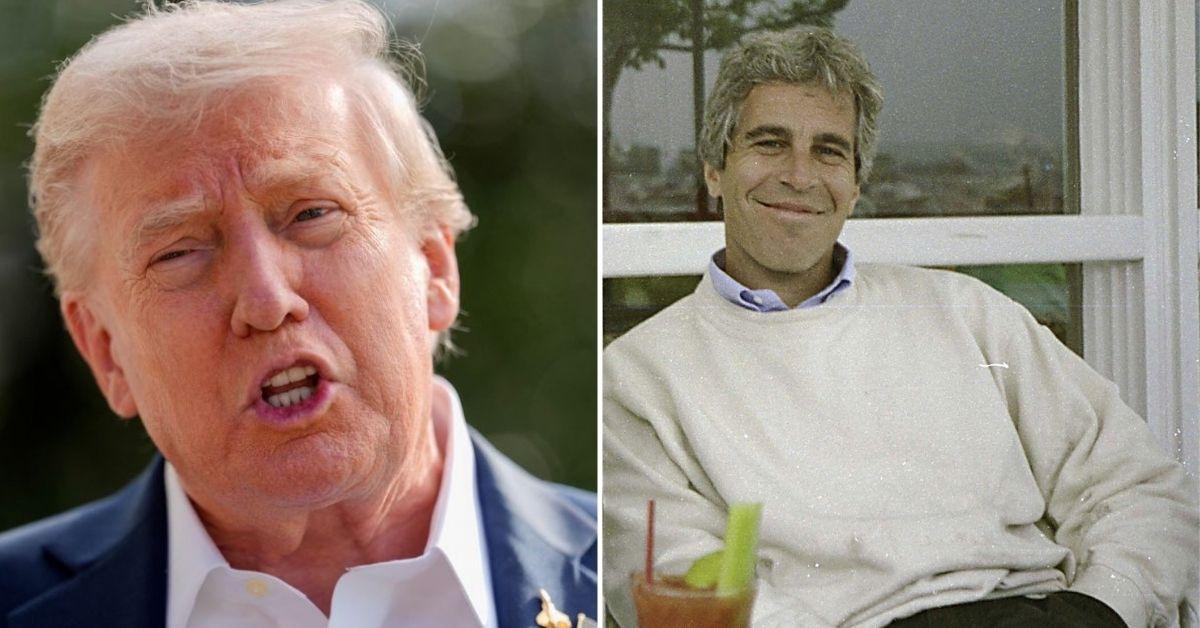 Composite photo of Donald Trump and Jeffrey Epstein