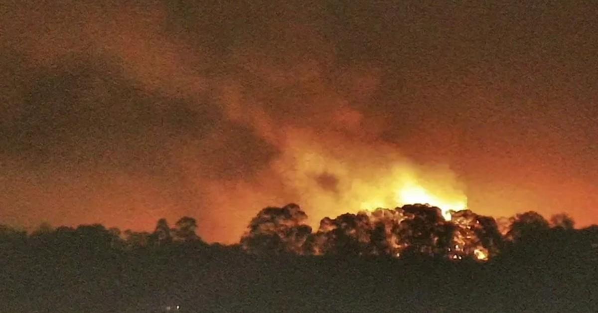 Photo of California fires.