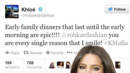//khloe kardashian tweet pp