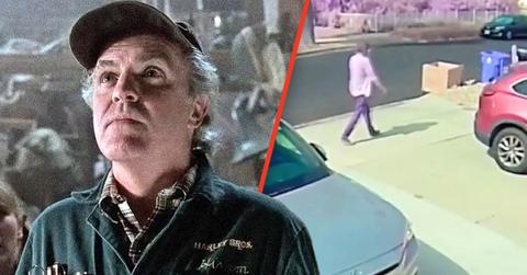 The alleged killer of actor James Handy was spotted on video moments after the stabbing.