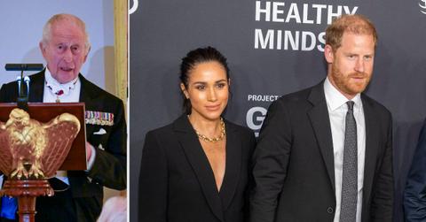 Photo of King Charles, Prince Harry adn Meghan Markle