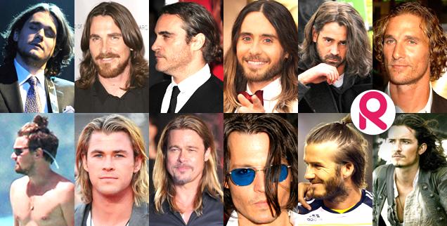 //male celebs who let their locks flow wide