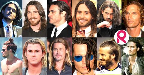 //male celebs who let their locks flow wide