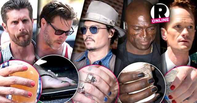 //celebrity men painted nails johnny depp russell brand steven tyler photos pp