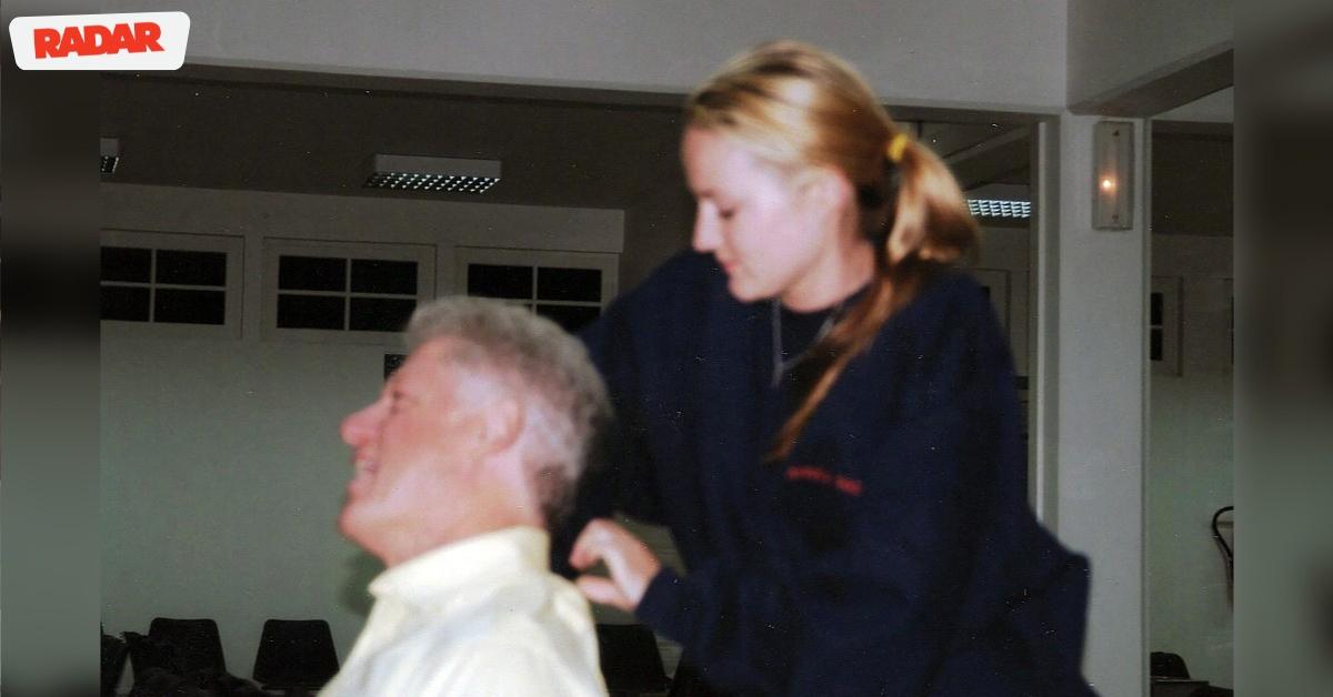 EXCLUSIVE: Clinton Caught Smiling During Massage From Epstein Victim