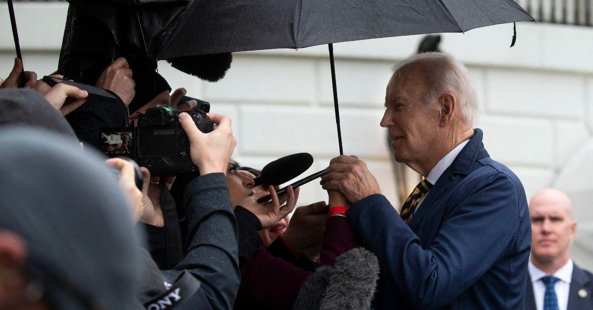 President Biden Grabs Reporter's Hand  When Asked About Covid-19 Emergency