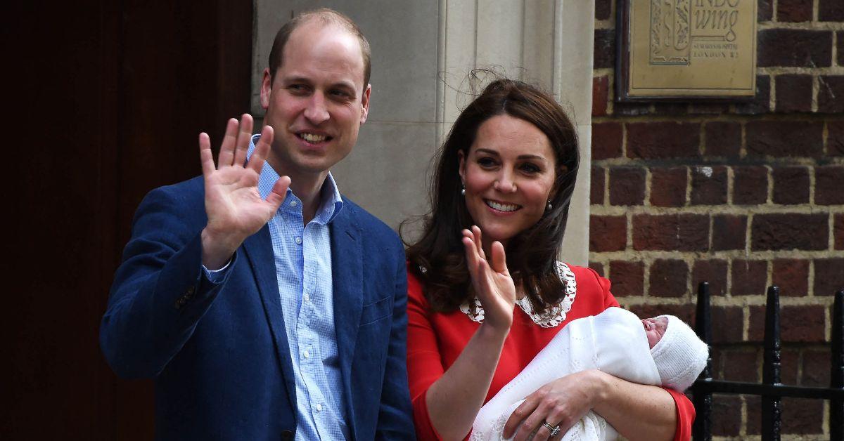 Photo of  Kate Middleton, Prince William and George.