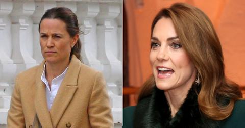Split photos of Pippa and Kate Middleton