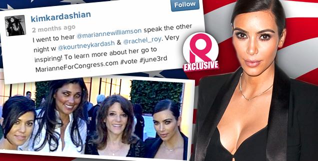 //kim kardashian marianne williamson attended event no political donation wide