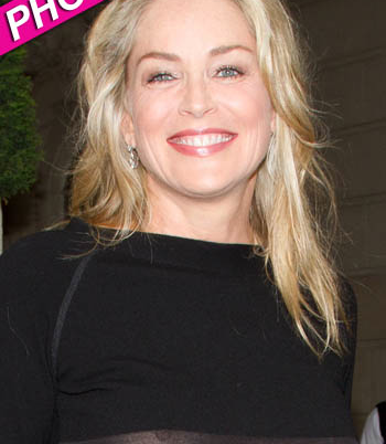 Braless Instinct! Sharon Stone Bares Her Boobs In Totally Sheer Top
