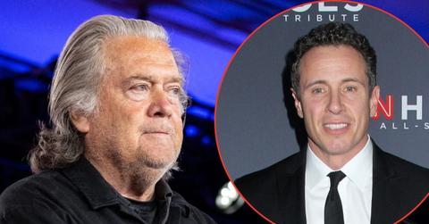 Split image of Steve Bannon and Chris Cuomo