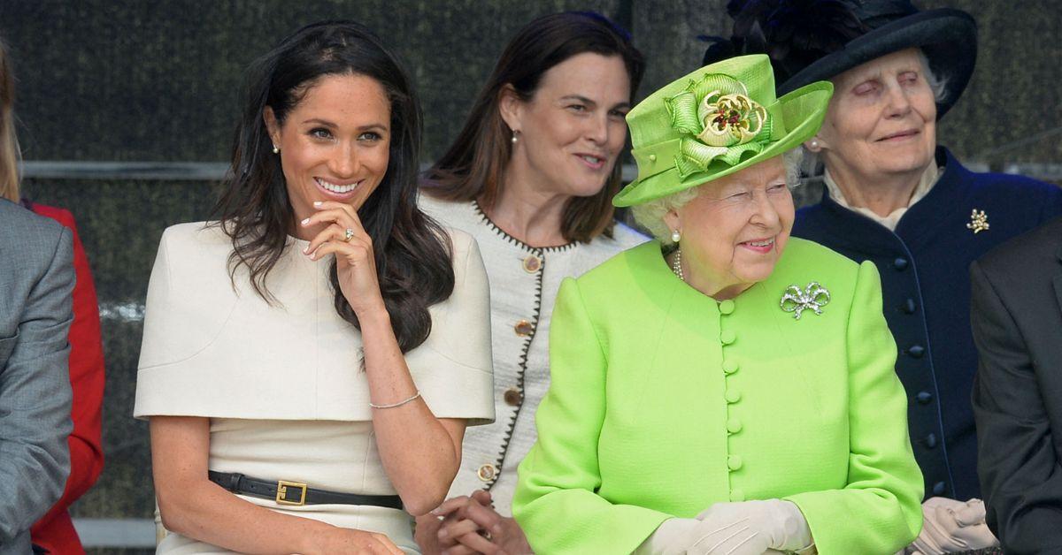 Photo of Queen Elizabeth and Meghan Markle