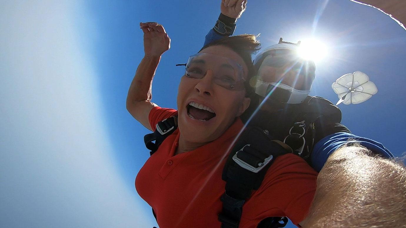 Caitlyn Jenner Goes Skydiving on UK Reality Show