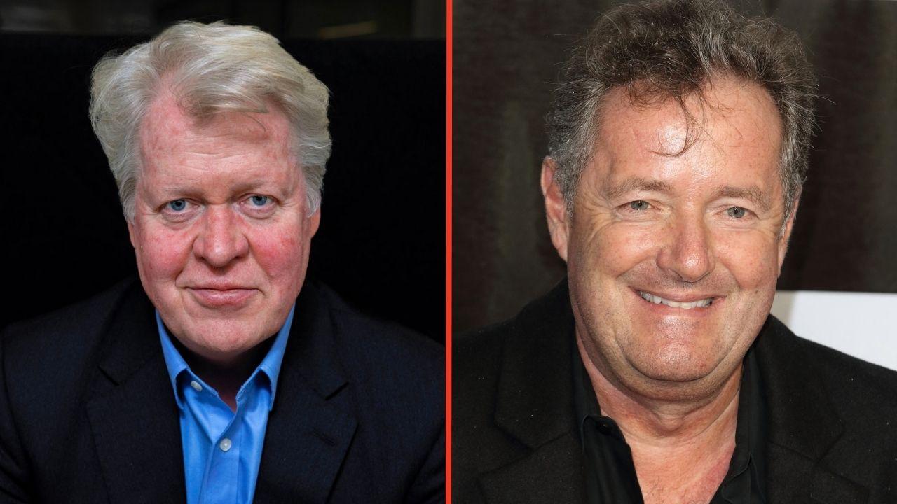Split photo of Piers Morgan and Charles Spencer