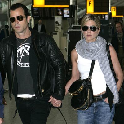 Jennifer Aniston and Justin Theroux sizzle in matching leather on