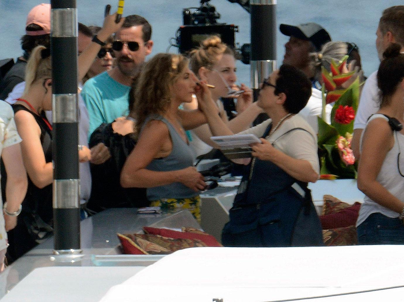 Jennifer Aniston Relaxes On Yacht In Italy