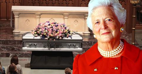 //barbara bush funeral attended by clintons obamas melania trump pp