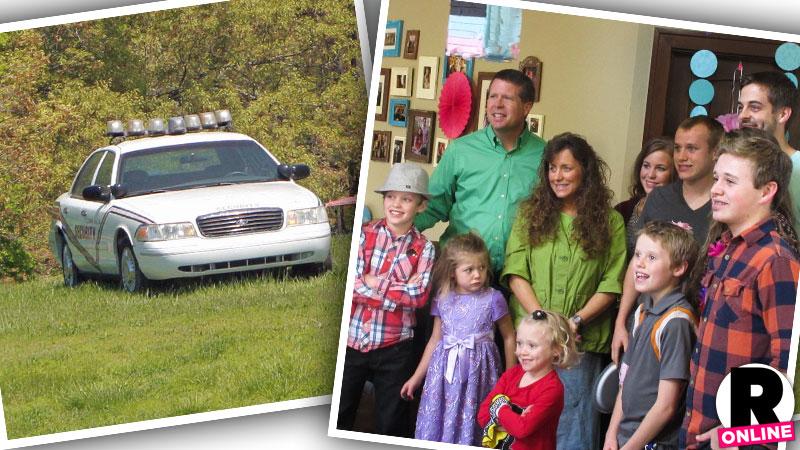 //duggar family home security decoy cop car pp