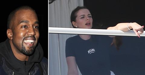 kanye west new girl julia fox date spotted on rappers hotel balcony kim kardashian