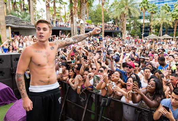 justin bieber party REHAB hotel casino