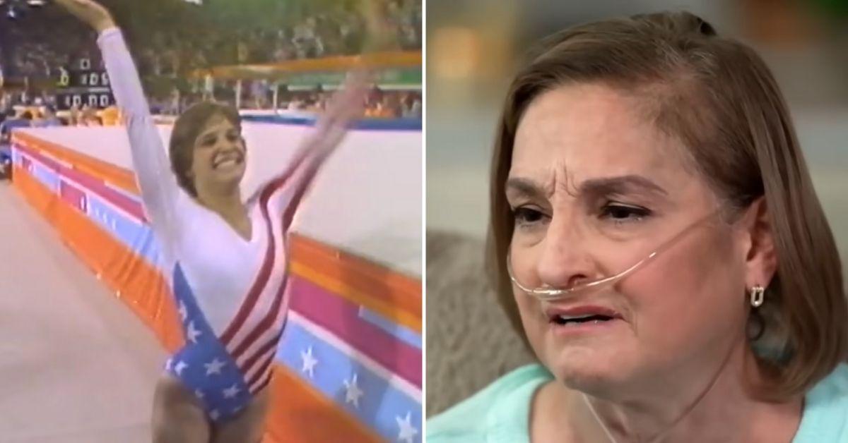 Split photo of Mary Lou Retton