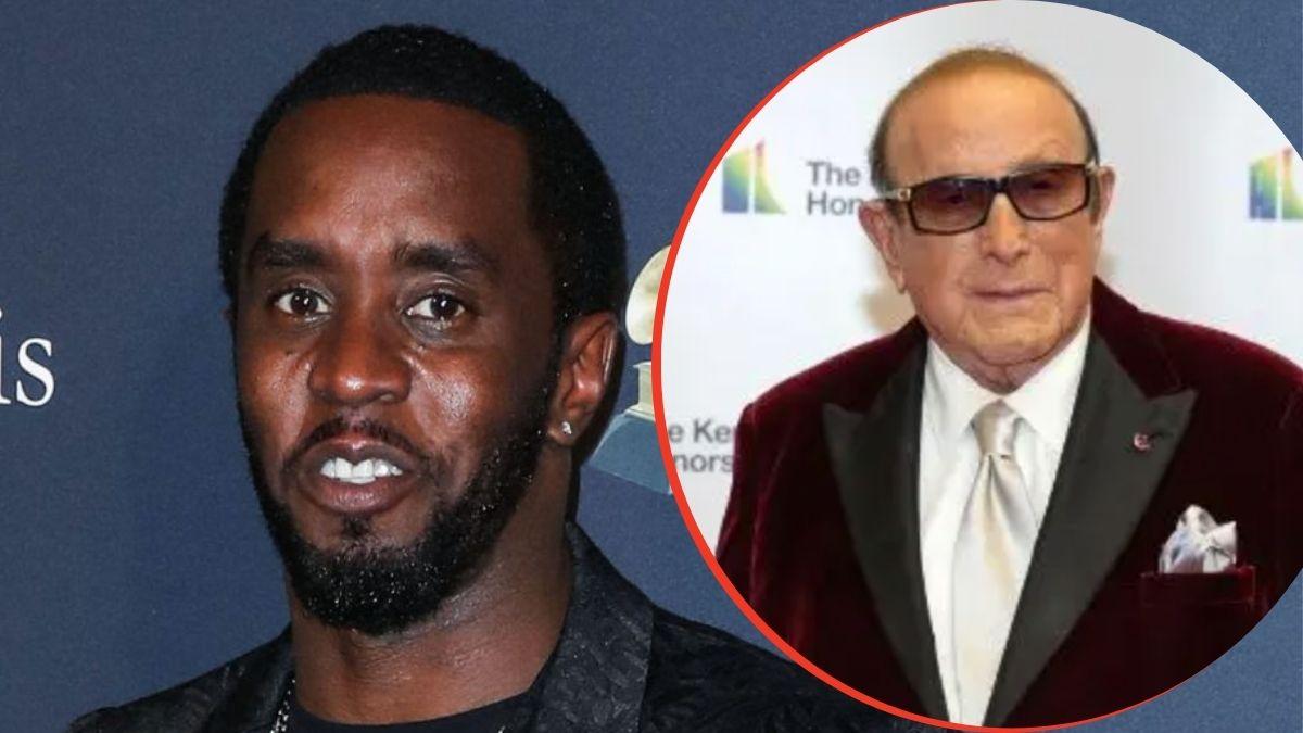 split image of Sean Combs and Clive Davis