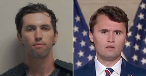 Split photo of Tyler Robinson, Charlie Kirk