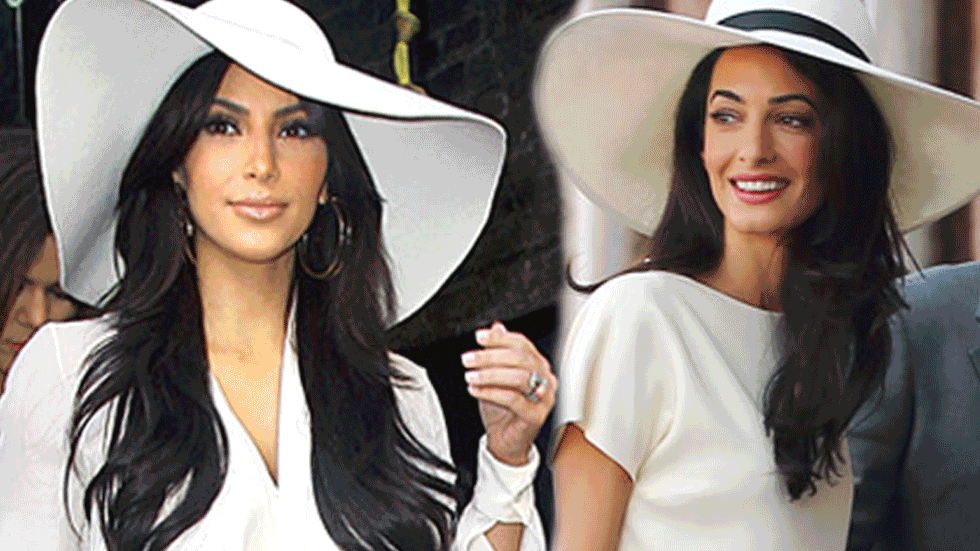 //amal alamuddin and kim kardashian