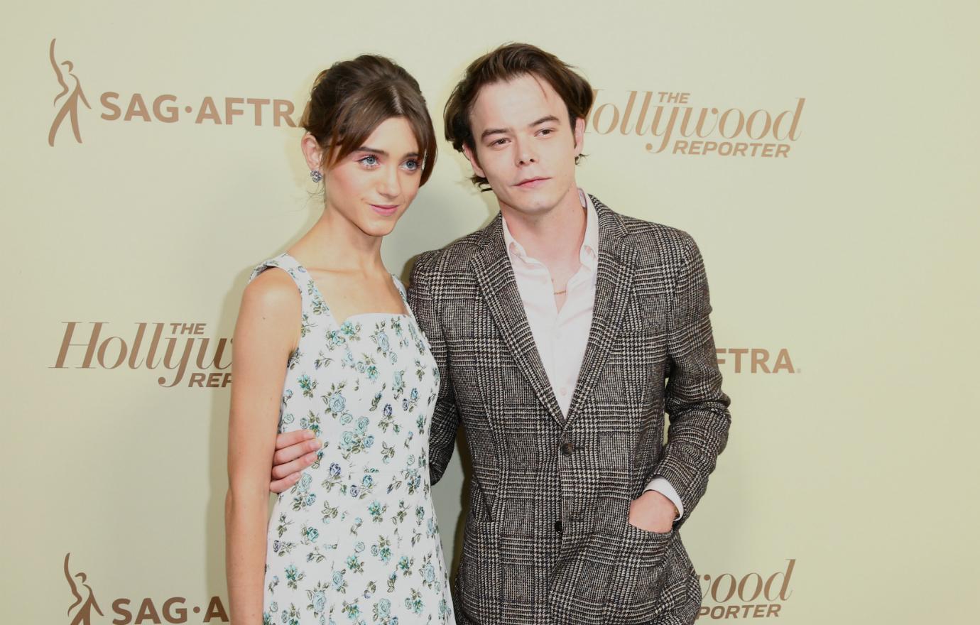 Natalia Dyer (L) and Charlie Heaton attend The Hollywood Reporter & SAG-AFTRA 2nd annual Emmy Nominees Night presented by Douglas Elliman and Heineken at Avra Beverly Hills Estiatorio on September 14, 2018 in Beverly Hills, California.