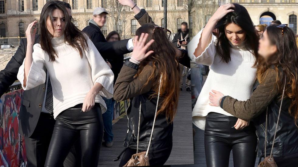 Scary Moment: Crazed Fan Tries To Kiss Kendall Jenner In Paris! Plus ...