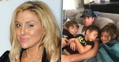 Gina Kirschenheiter Closeup with Inset of Matt Kirschenheiter Lounging with 3 Kids