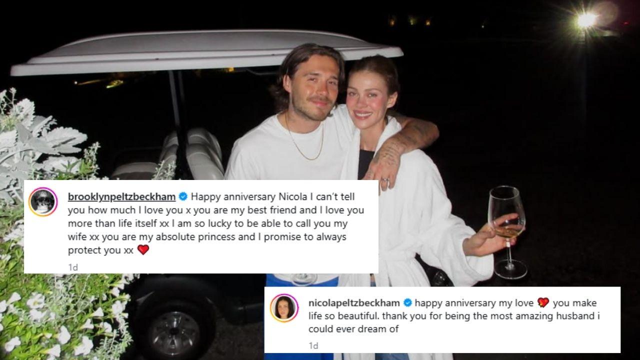 Photo of Brooklyn and Nicola Beckham