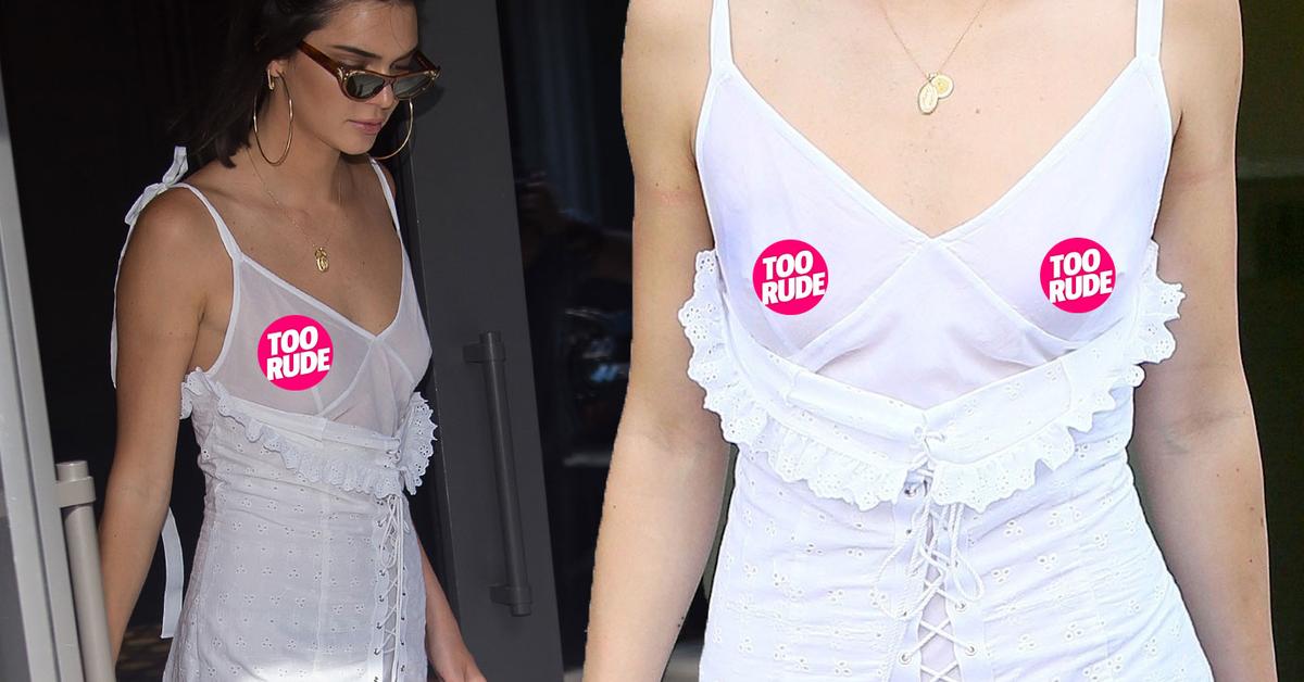 PHOTOS] Kendall Jenner Exposes Her Nipples In See-Through Shirt!