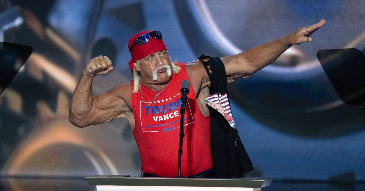 Hulk Hogan, 71, Raises Concern With Struggle To Rip Tank At Trump Rally