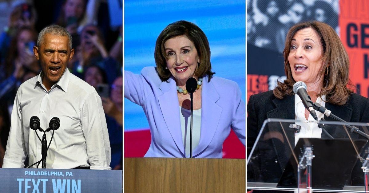 photo of barack obama, nancy pelosi, kamala harris
