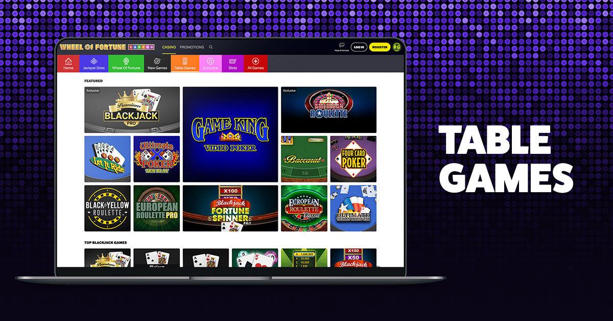 Wheel of Fortune Casino Table Games