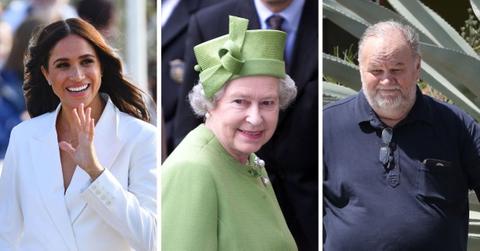 Split photos of Meghan Markle, Queen Elizabeth and Thomas Markle